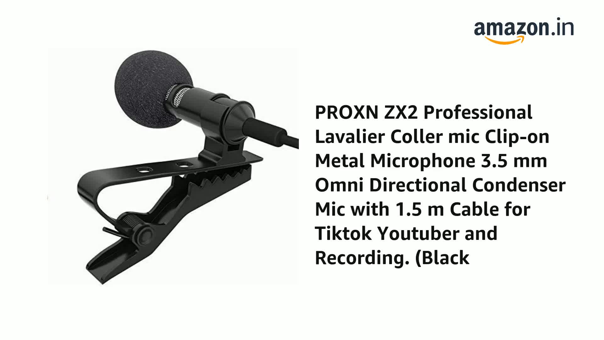 PROXN ZX2 Professional Lavalier Coller Auxiliary Mic Clip-On Metal